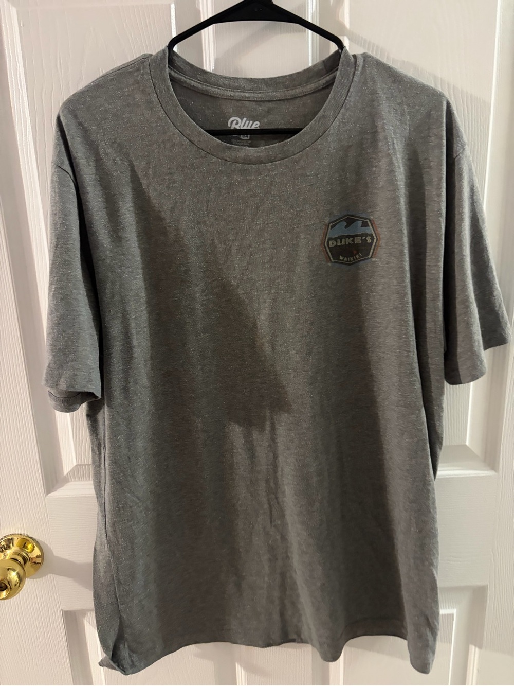 Blue 84 Heather Gray Short Sleeve Tee with Small Chest Patch